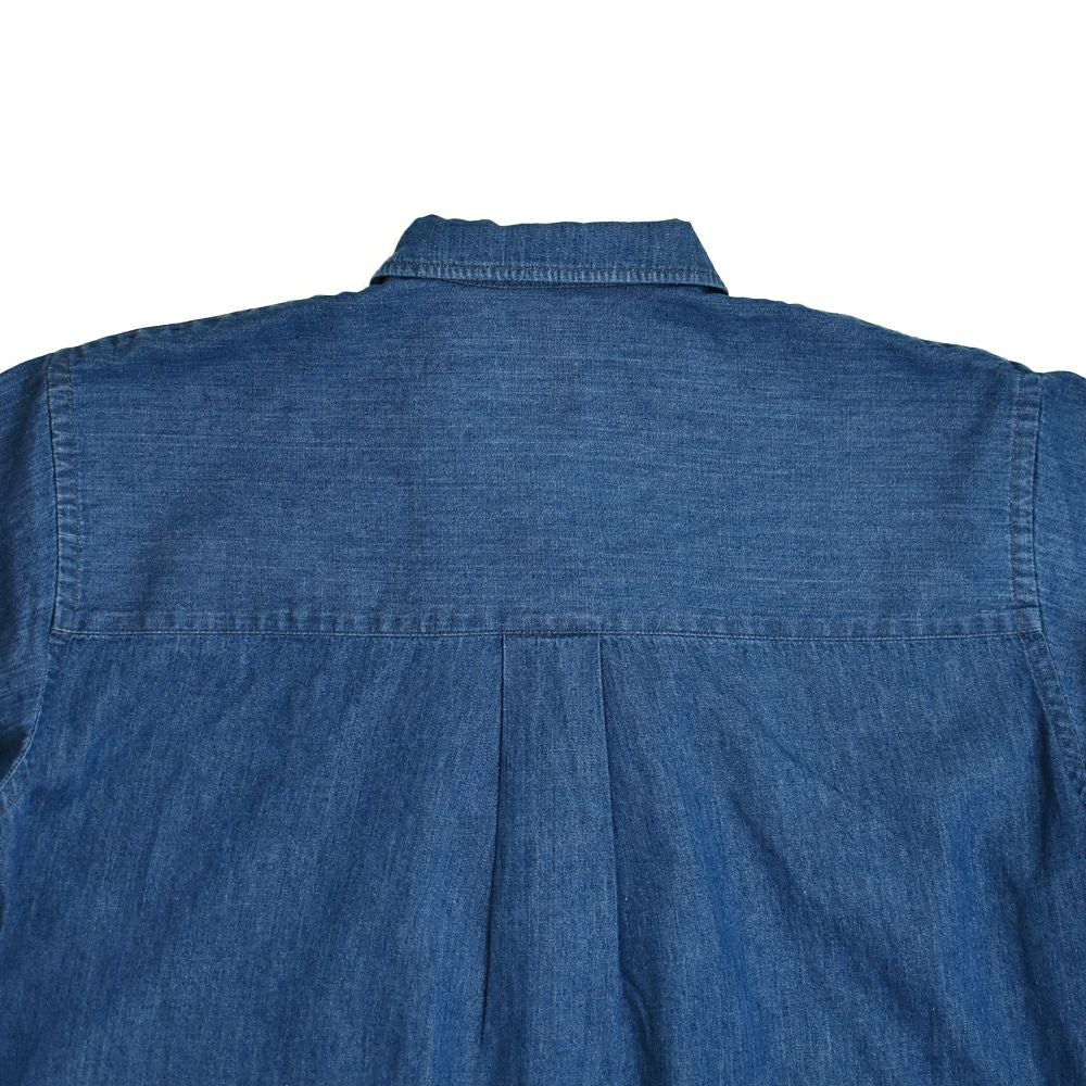 ダントン (DANTON) WOMEN'S DOT BUTTON B.D. SHORT SHIRT S/S 半袖デニムシャツ ブラウス DT-B0336DUG