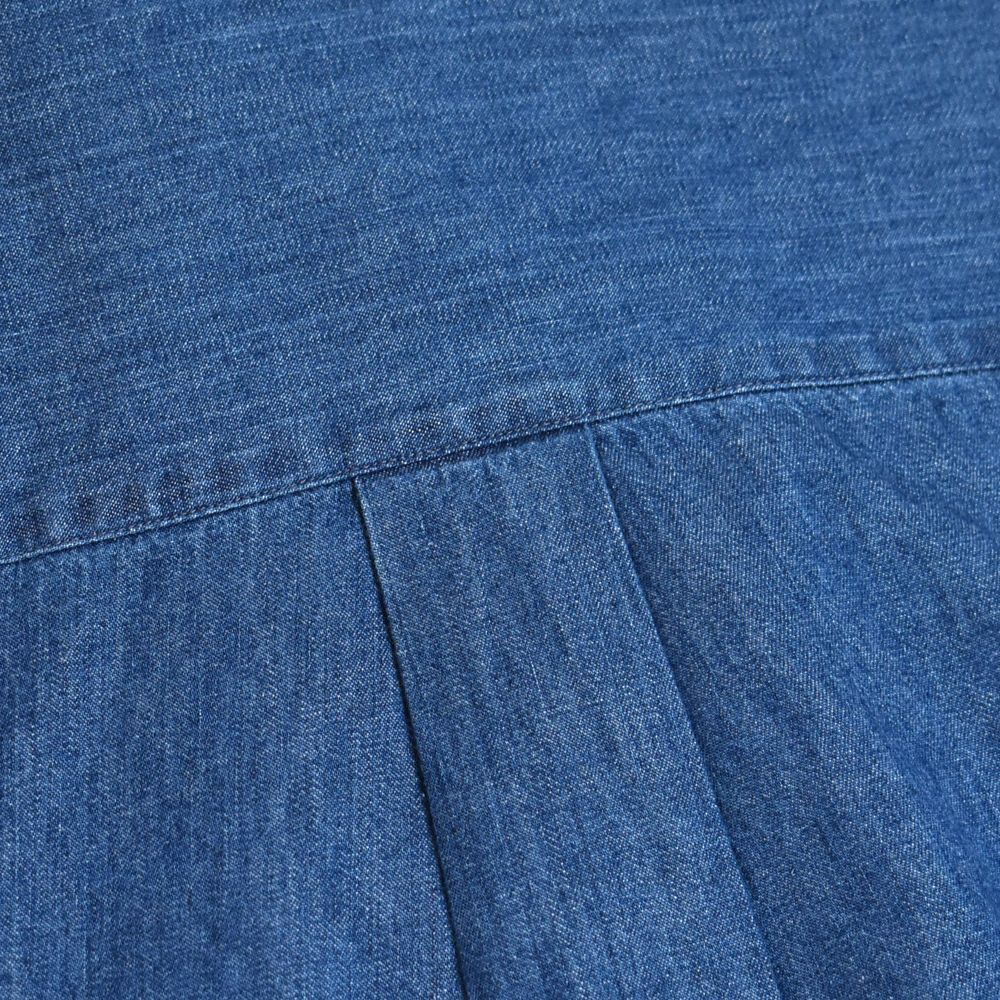 ダントン (DANTON) WOMEN'S DOT BUTTON B.D. SHORT SHIRT S/S 半袖デニムシャツ ブラウス DT-B0336DUG