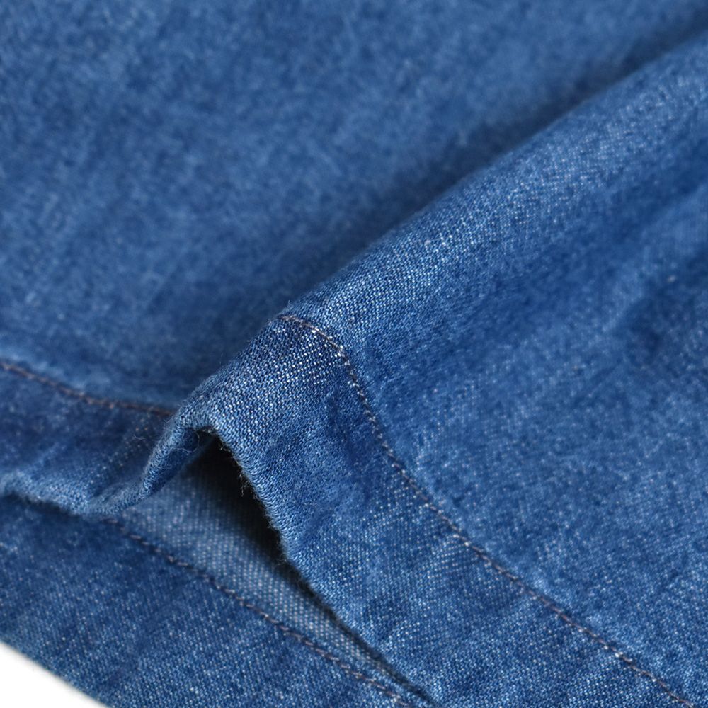 ダントン (DANTON) WOMEN'S DOT BUTTON B.D. SHORT SHIRT S/S 半袖デニムシャツ ブラウス DT-B0336DUG