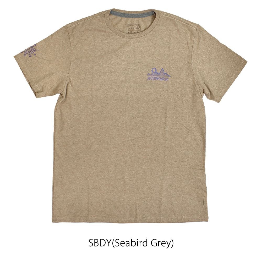 パタゴニア (PATAGONIA) メンズ ウインド ランナー レスポンシビリティー Men's Wind Runner Responsibili-Tee 半袖プリントTシャツ 37799 SBDY(Seabird Grey)