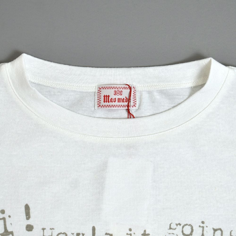 マオメイド (MAOMADE) タイプライター ロゴ お手紙 TEE 半袖プリントTシャツ 521221