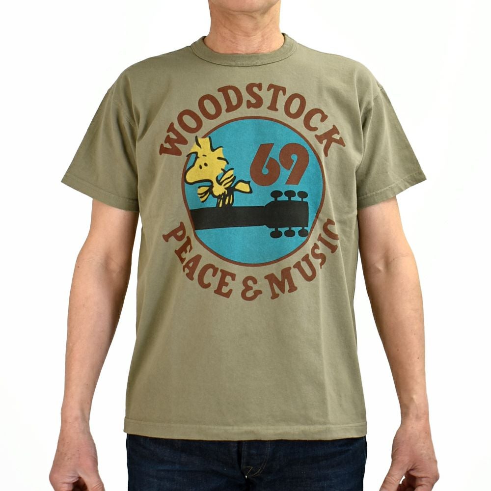 トイズマッコイ (TOYS McCOY) SNOOPY TEE WOODSTOCK 69 -PEACE & MUSIC.- 半袖プリントTシャツ PEANUTS TMC2521