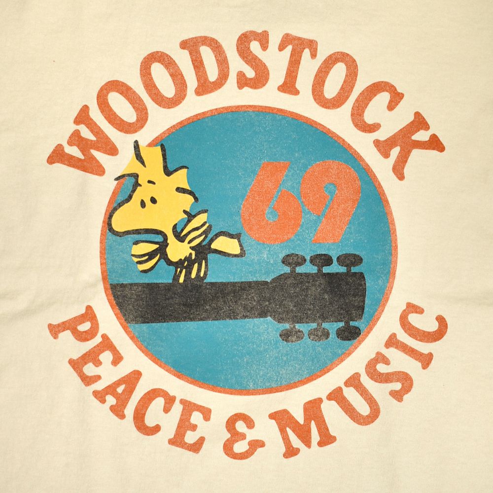 トイズマッコイ (TOYS McCOY) SNOOPY TEE WOODSTOCK 69 -PEACE & MUSIC.- 半袖プリントTシャツ PEANUTS TMC2521