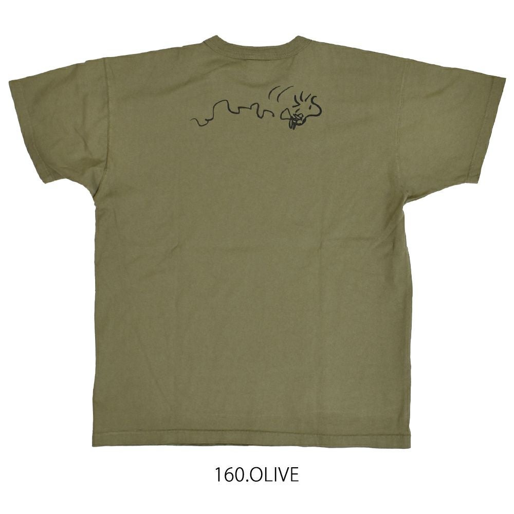 トイズマッコイ (TOYS McCOY) SNOOPY TEE WOODSTOCK 69 -PEACE & MUSIC.- 半袖プリントTシャツ PEANUTS TMC2521