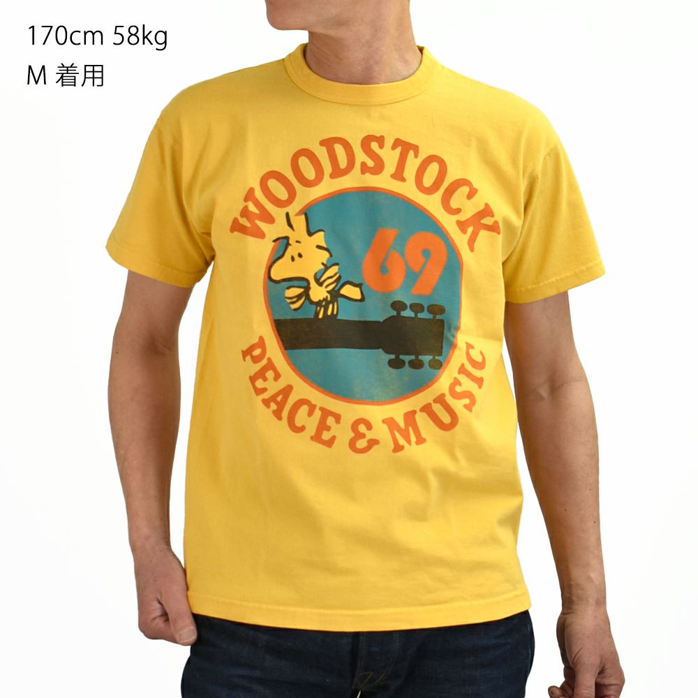 トイズマッコイ (TOYS McCOY) SNOOPY TEE WOODSTOCK 69 -PEACE & MUSIC.- 半袖プリントTシャツ PEANUTS TMC2521
