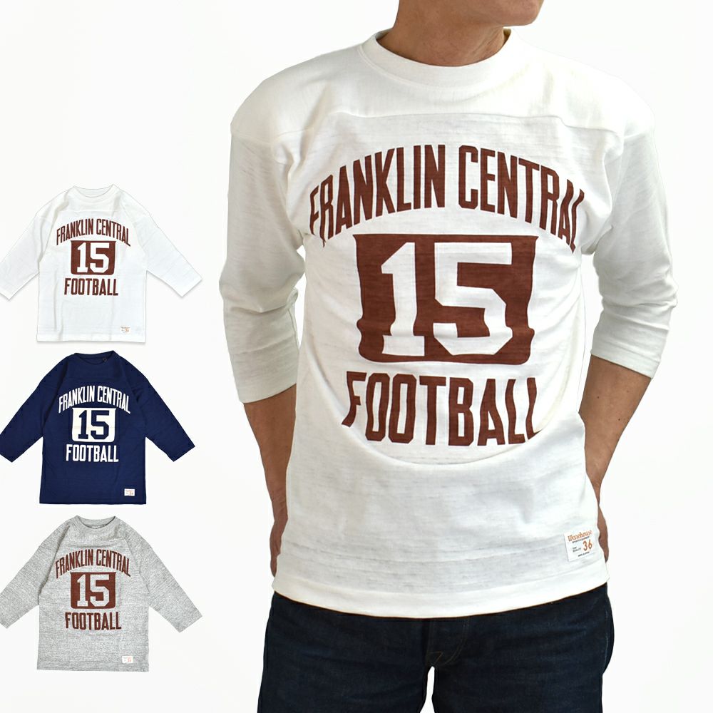ウエアハウス (WAREHOUSE) Lot 4063 7分袖フットボールT FRANKLIN