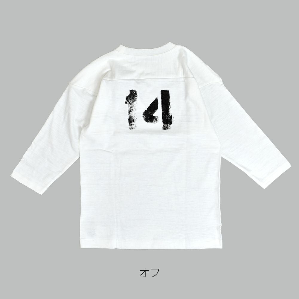 ウエアハウス (WAREHOUSE) Lot 4063 7分袖フットボールT GONZAGA HI 半袖プリントTシャツ ロンT 4063 オフ