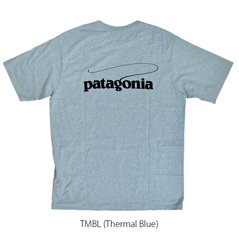 パタゴニア (PATAGONIA) メンズ キャスティング ロゴ レスポンシビリティー M's Casting Logo Responsibili-Tee 半袖プリントTシャツ 37811 TMBL(Thermal Blue)