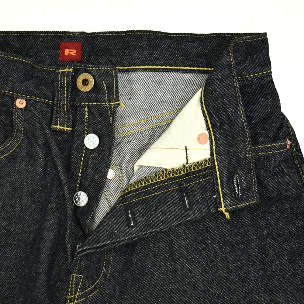 リゾルト (RESOLUTE) GB714 15thブラックモデル ブラックジーンズ ワンウォッシュ ストレート デニムパンツ 15周年