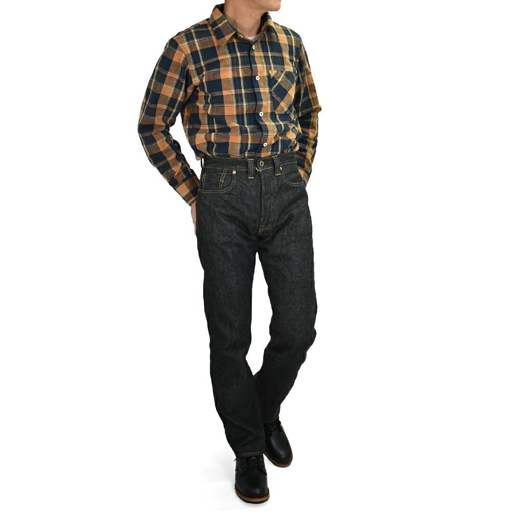 リゾルト (RESOLUTE) GB714 15thブラックモデル ブラックジーンズ ワンウォッシュ ストレート デニムパンツ 15周年