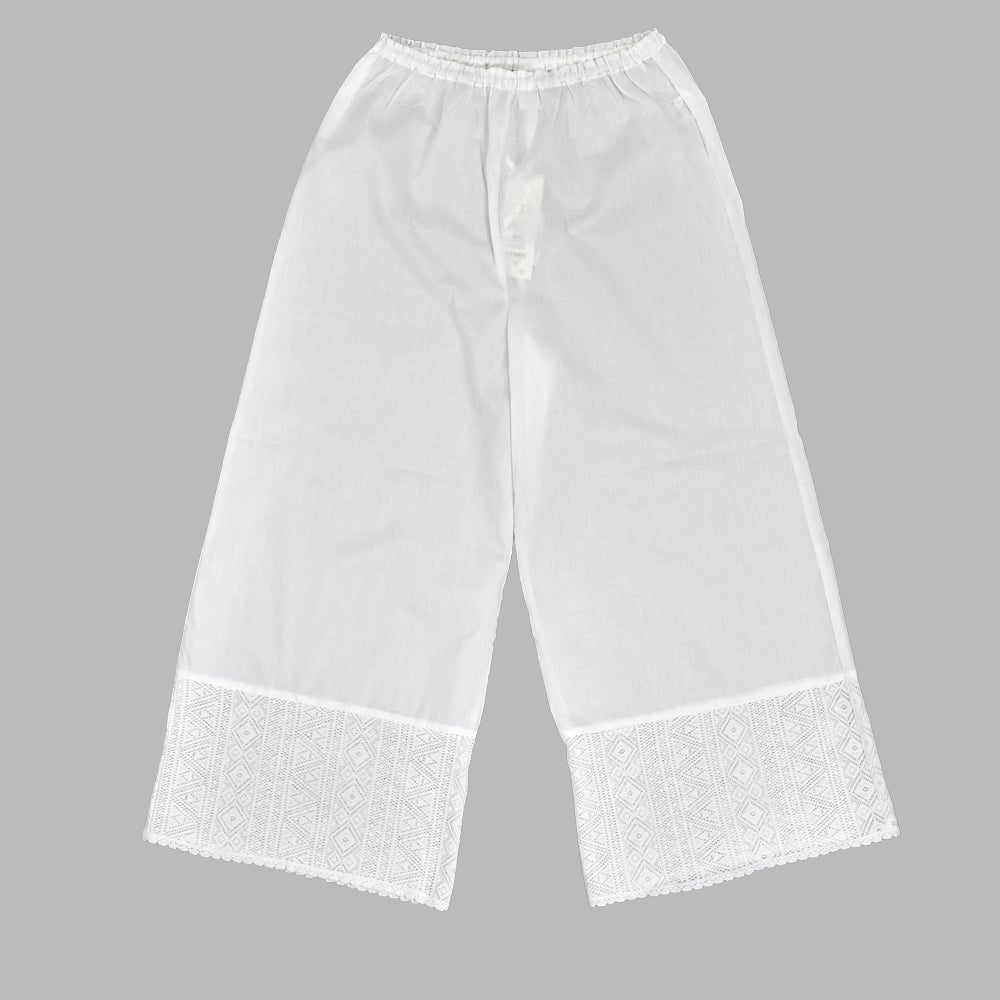 ポンデシャロン (PONT DE CHALONS) レースワイドペチパンツ ペチパンツ インナー 下着 22512326 10.オフホワイト