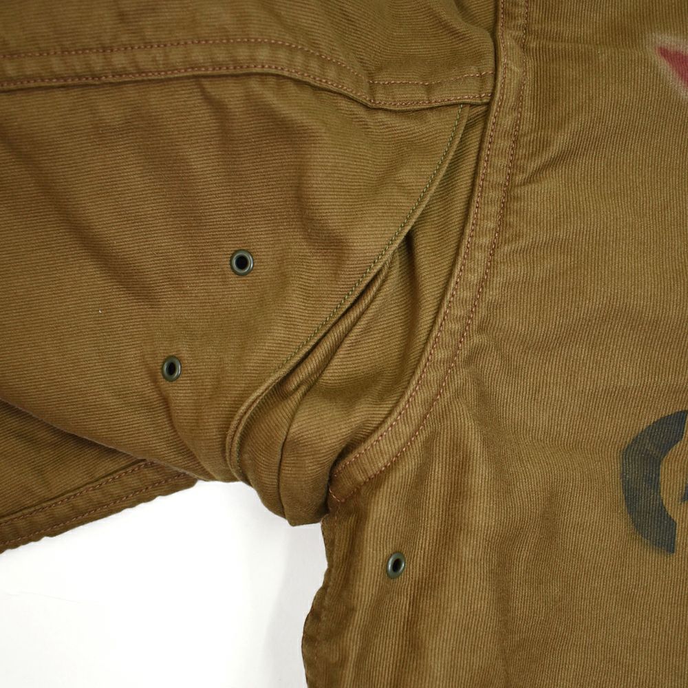 フリーホイーラーズ (FREEWHEELERS) -GILMORE OIL- S-8 AVIATORS' JACKET 1930~1940s MILITARY & MOTOR CULTURE IMAGE CUSTOM JACKET Original High Density Jungle Cloth SEPIA BROWN ミリタリージャケット ライトアウター コート カスタム 2521007