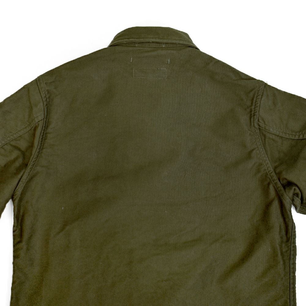 フリーホイーラーズ (FREEWHEELERS) -DECK WORKER JACKET- 1940~1950s U.S.NAVY MILITARY IMAGE CLOTHING Origibal High Density Jungle Cloth DARK KHAKI GREEN デッキワークジャケット ライトアウター 2521010
