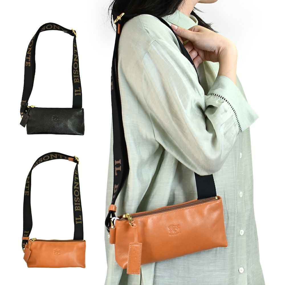 イルビゾンテ (IL BISONTE) ベルトバッグ レザーショルダーバッグ