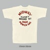 フリーホイーラーズ (FREEWHEELERS) -MIDWAY GASOLINE- Vintage Style Medium Weight Jersey STRAW CREAM / FADE NAVY 半袖プリントTシャツ 2525009 STRAW CREAM
