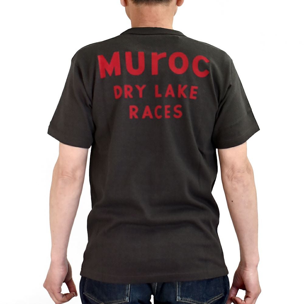 フリーホイーラーズ (FREEWHEELERS) -Mal Ord- Vintage Style Medium Weight Jersey JET BLACK 半袖プリントTシャツ フロッキープリント 2525016