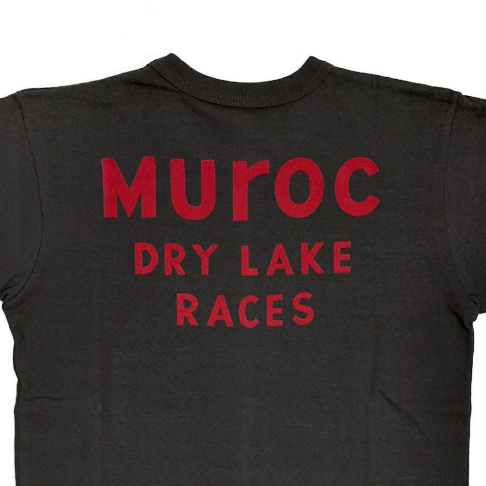 フリーホイーラーズ (FREEWHEELERS) -Mal Ord- Vintage Style Medium Weight Jersey JET BLACK 半袖プリントTシャツ フロッキープリント 2525016