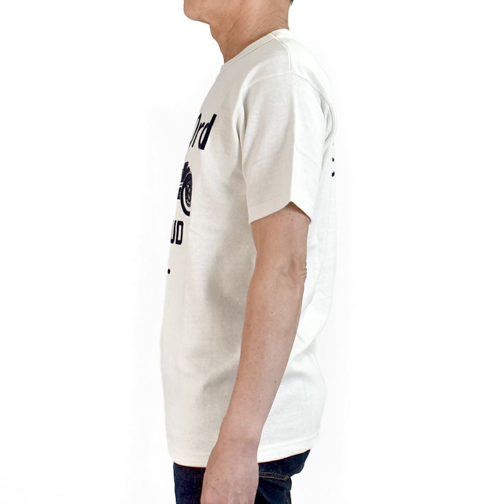 フリーホイーラーズ (FREEWHEELERS) -Mal Ord- Vintage Style Medium Weight Jersey OFF-WHITE 半袖プリントTシャツ フロッキープリント 2525010