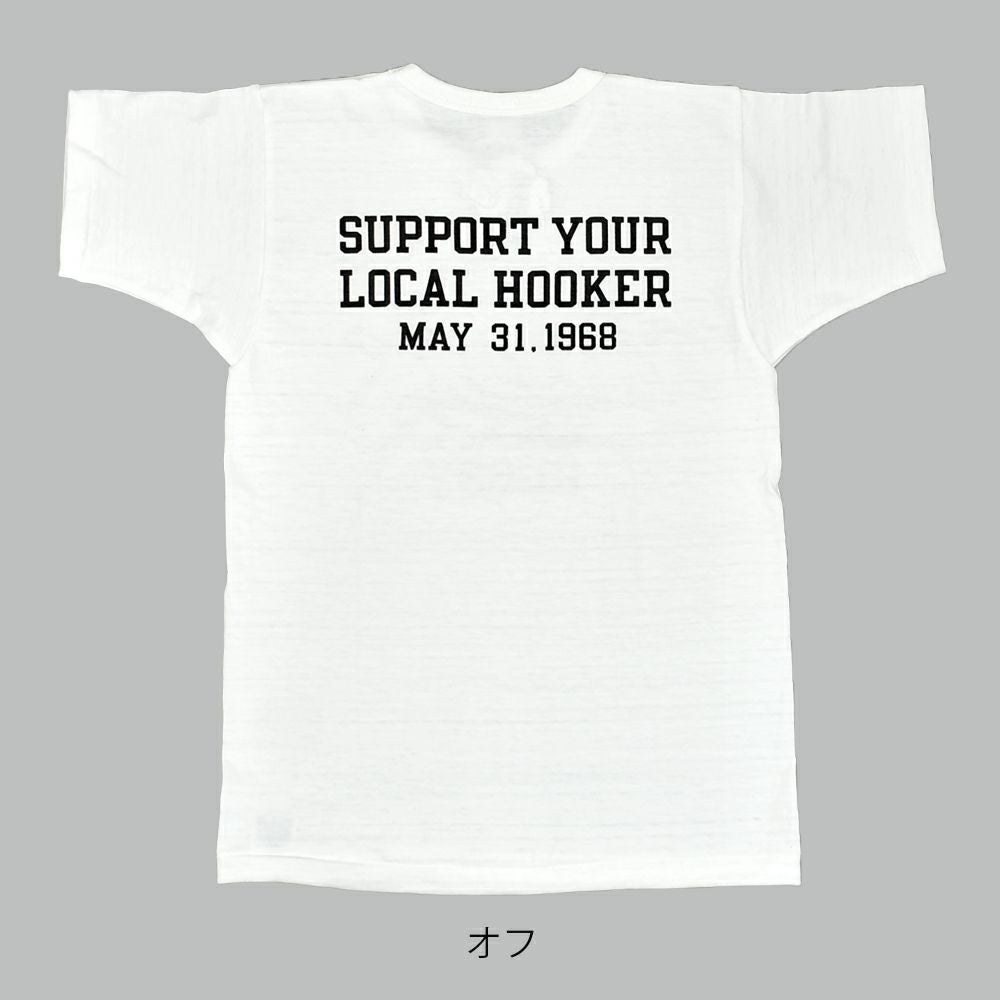 JOHN GLUCKOW(ジョングラッコー) Lot JG-CS06 Rugby T 半袖プリントTシャツ オフ