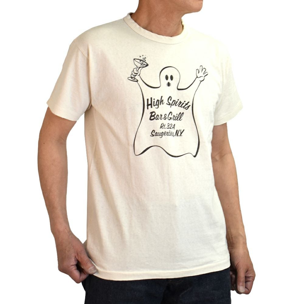 ウエアハウス (WAREHOUSE) Lot 4064 HIGH SPIRITS 半袖プリントTシャツ セコハン 4064 クリーム