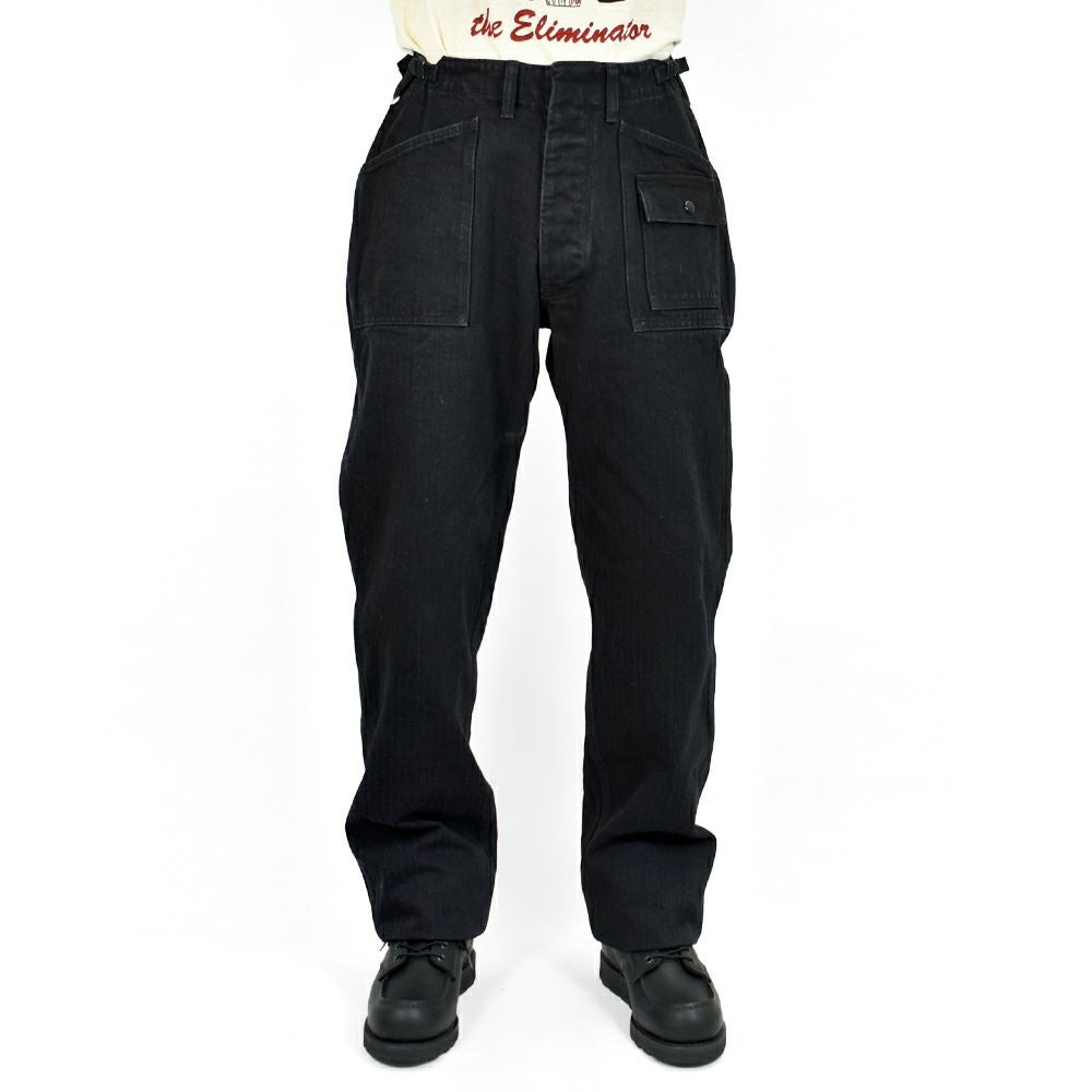フリーホイーラーズ (FREEWHEELERS) -GRUNTS- 1960s~ STYLE WORK CLOTHING Vintage Style Yarn-Dyed Herringbone Twill YARN-DYED RUDE BLACK ヘリンボーンツイルパンツ 2522010