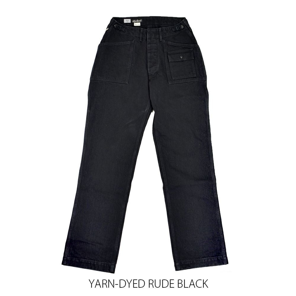 フリーホイーラーズ (FREEWHEELERS) -GRUNTS- 1960s~ STYLE WORK CLOTHING Vintage Style Yarn-Dyed Herringbone Twill YARN-DYED RUDE BLACK ヘリンボーンツイルパンツ 2522010 YARN-DYED RUDE BLACK