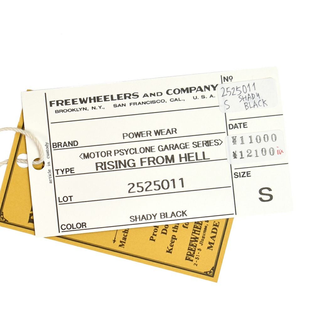 フリーホイーラーズ (FREEWHEELERS) -RISING FROM HELL- Vintage Style Light Weight Jersey BLACK / CHILI 半袖プリントTシャツ 2525011