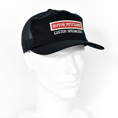 フリーホイーラーズ (FREEWHEELERS) -CUSTOM SPECIALTIES- 1960s~ STYLE SNAPBACK TRUCKER CAP Vintage Style Cotton Twill BLACK トラッカーキャップ メッシュキャップ 帽子 2527003