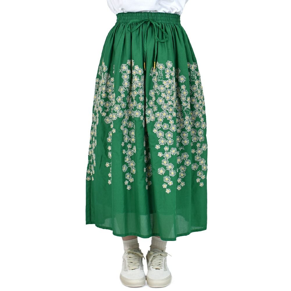 マーブルシュッド (marble SUD) EMB shibazakura gather SK 刺繍ギャザースカート 07FM074004