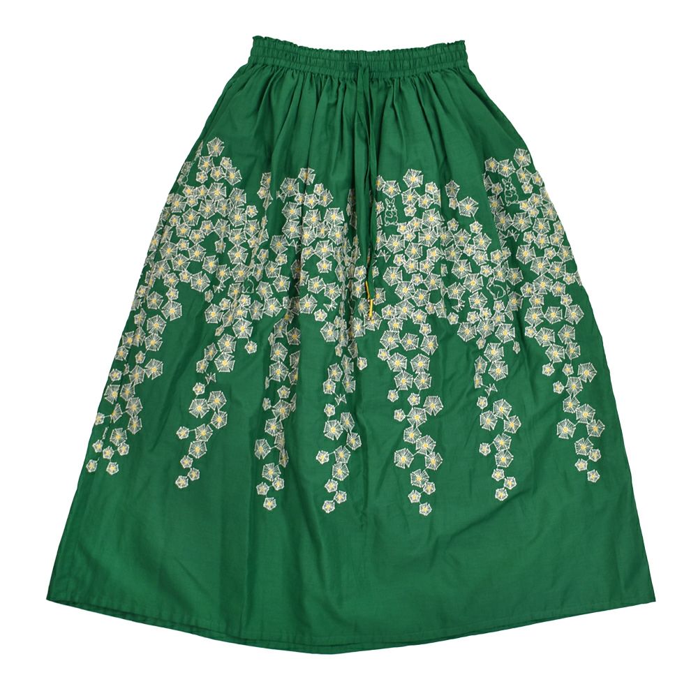 マーブルシュッド (marble SUD) EMB shibazakura gather SK 刺繍ギャザースカート 07FM074004 60.GRN