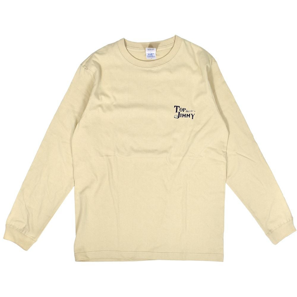 トップジミー (TOP JIMMY) TOP JIMMY LOGO LONG SLEEVE T-SHIRT 長袖ロゴTシャツ ショップオリジナル LST1 SAND BEIGE/PURPLE