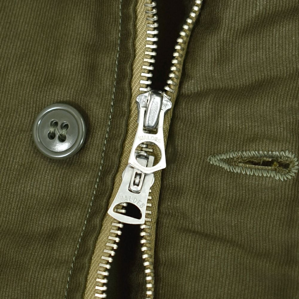 フリーホイーラーズ (FREEWHEELERS) -CHOP EM- DECK WOEKER JACKET 1940~1950s U.S.NAVY MILITARY & MOTOR CULTURE IMAGE COSTOM JACKET Original High Density Jungle Cloth DARK KHAKI GREEN デッキワークジャケット ミリタリージャケット ライトアウター カスタム 2521011