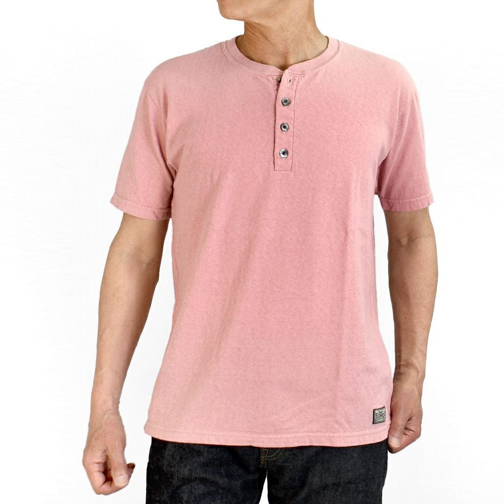 ダリーズ(DALEE'S&Co)Spinner...WORKER HENLY NECK 半袖ヘンリーネックTシャツ FAINT.RED