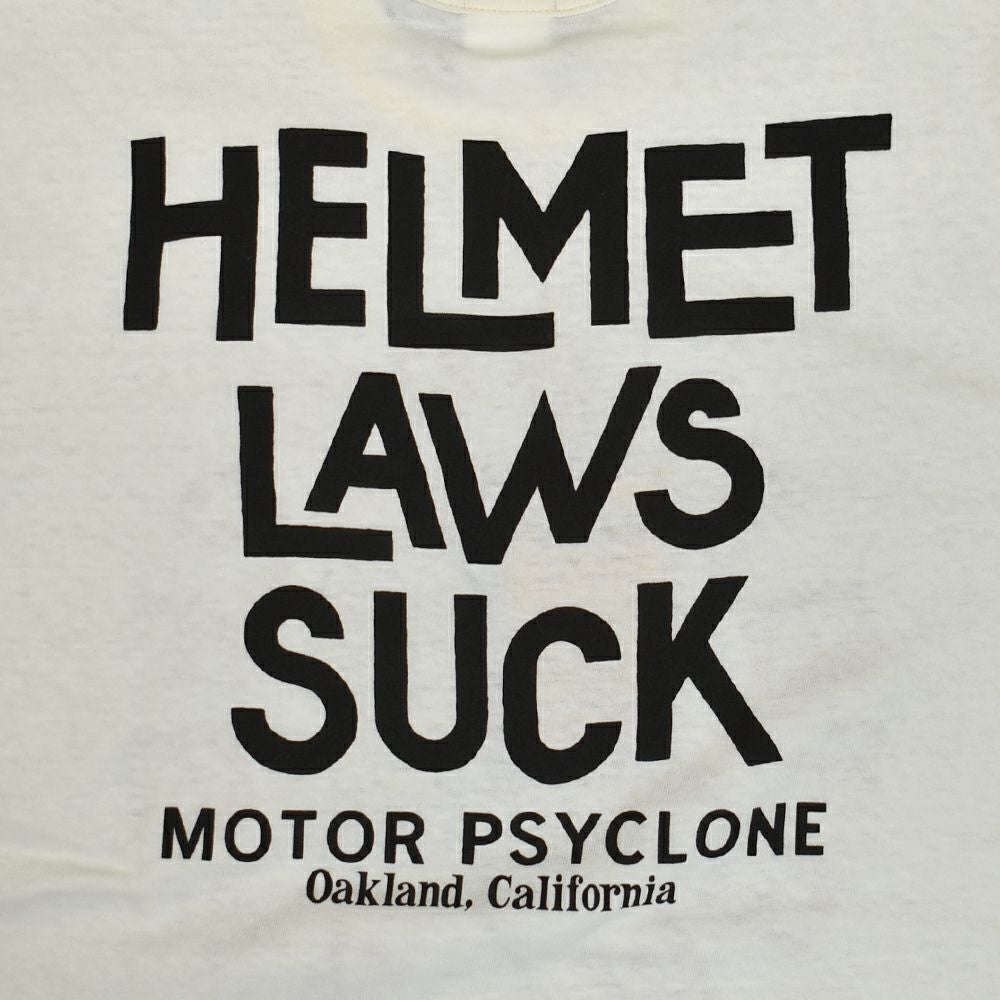 フリーホイーラーズ (FREEWHEELERS) -HELMET LAWS SUCK- Vintage Style Light Weight Jersey OFF-WHITE 半袖プリントTシャツ 2525013