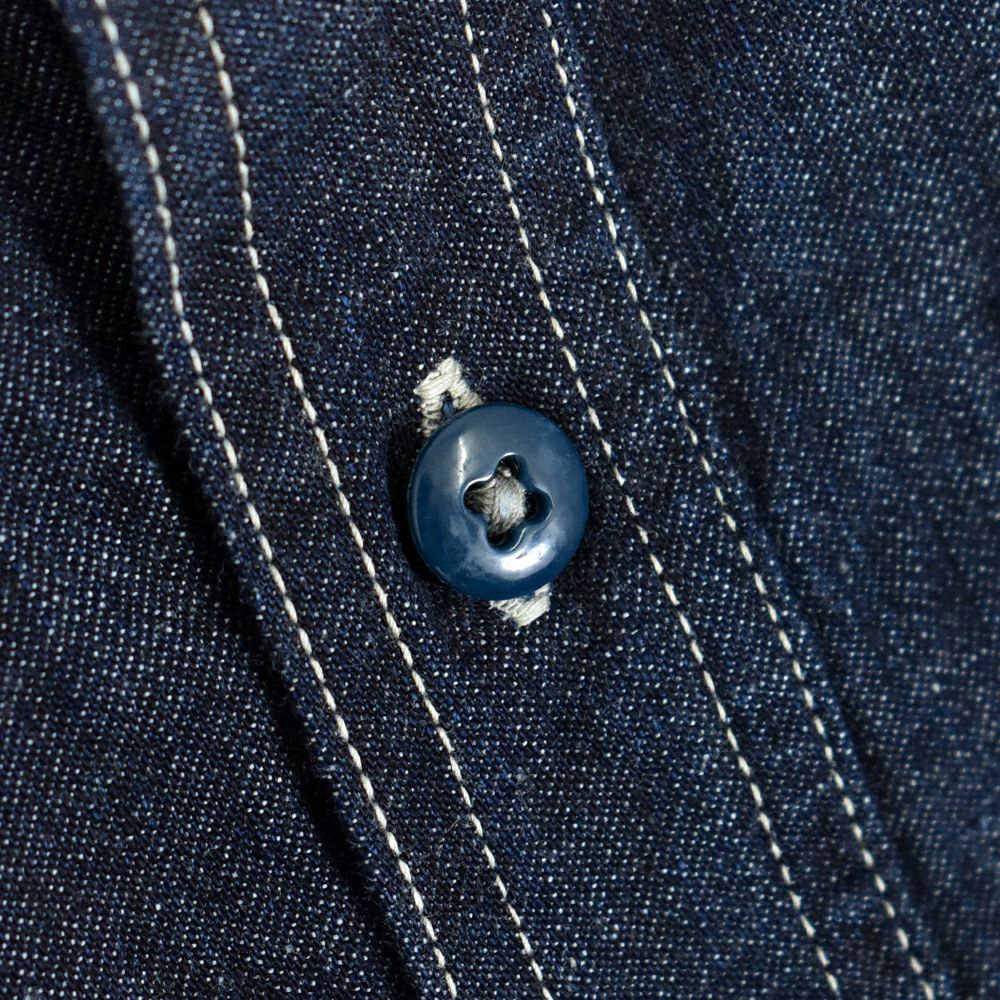 フリーホイーラーズ (FREEWHEELERS) -Blystone- MECHANIC SHIRT 1930s~ STYLE WORK CLOTHING Vintage Style 8oz Indigo Denim 長袖デニムシャツ ワークシャツ メカニックシャツ 2523002
