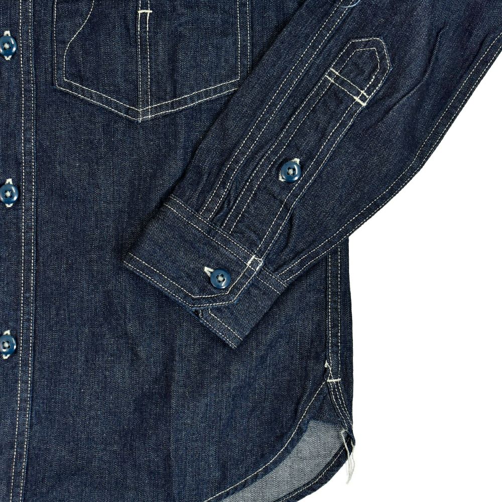 フリーホイーラーズ (FREEWHEELERS) -Blystone- MECHANIC SHIRT 1930s~ STYLE WORK CLOTHING Vintage Style 8oz Indigo Denim 長袖デニムシャツ ワークシャツ メカニックシャツ 2523002