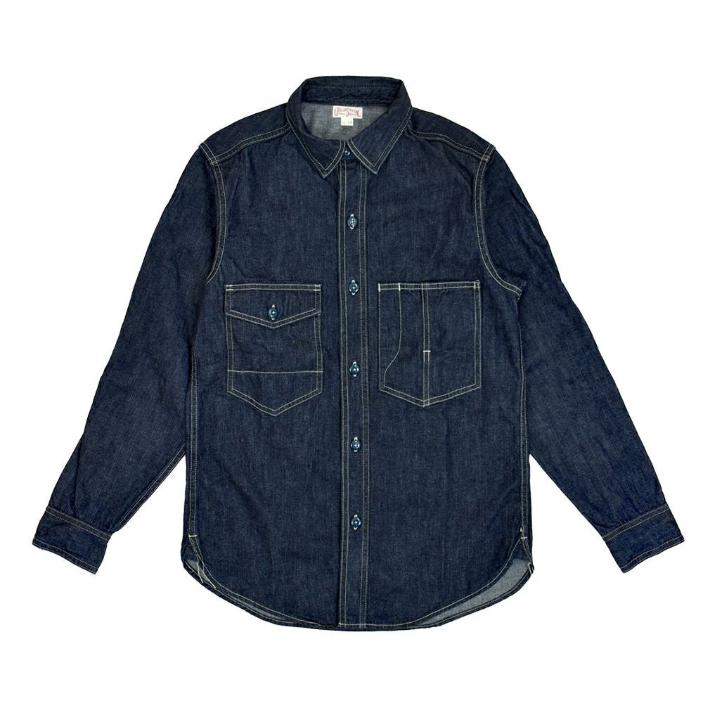 フリーホイーラーズ (FREEWHEELERS) -Blystone- MECHANIC SHIRT 1930s~ STYLE WORK CLOTHING Vintage Style 8oz Indigo Denim 長袖デニムシャツ ワークシャツ メカニックシャツ 2523002 8oz INDIGO DENIM