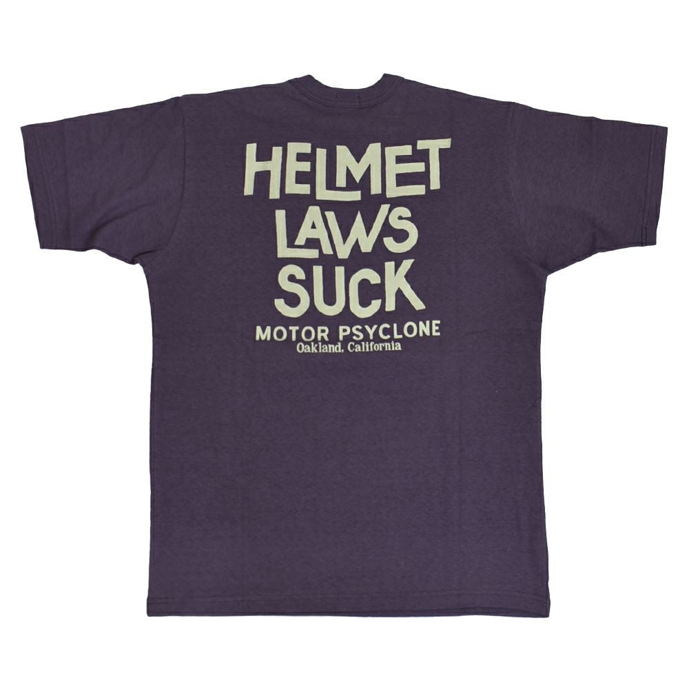 フリーホイーラーズ (FREEWHEELERS) -HELMET LAWS SUCK- Vintage Style Light Weight Jersey WASTED NAVY 半袖プリントTシャツ 2525014