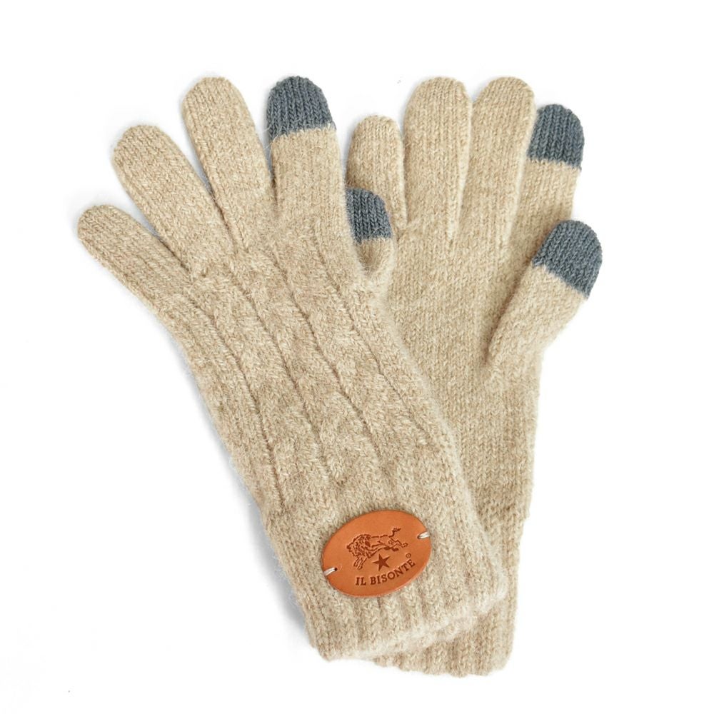 イルビゾンテ (IL BISONTE) ニットグローブ 手袋 ニットグローブ スマホ対応 54242-3-09582 54242309582 83.ベージュ