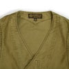 フリーホイーラーズ (FREEWHEELERS) -SPEED ENGINEER- SLEEVELESS COAT Vintage Style Sulfide Dyed Military Moleskin KHAKI コットンベスト エンジニアリングベスト 2521008