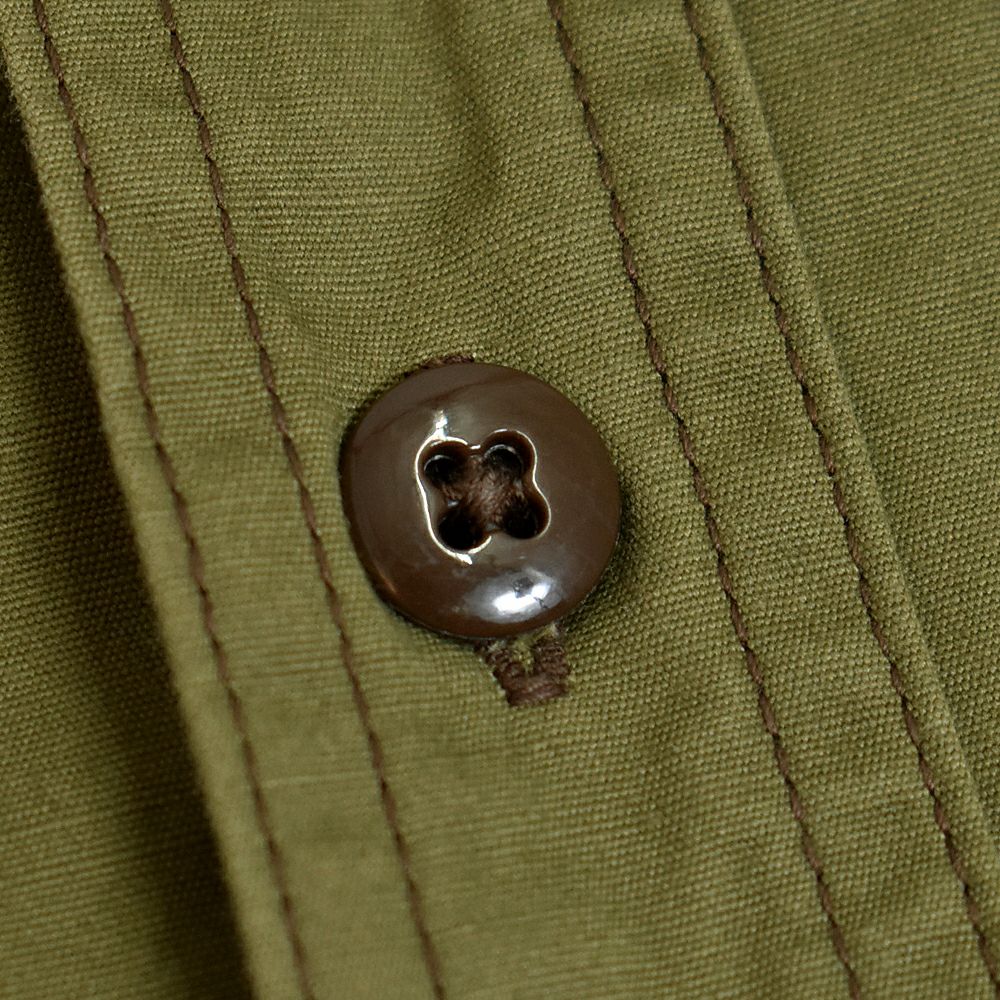 フリーホイーラーズ (FREEWHEELERS) -Mal Ord- Blystone MECHANIC SHIRT 1930s~ STYLE WORK CLOTHING Vintage Style Military Weather LIGHT KHAKI OLIVE メカニックシャツ 長袖プリントシャツ 2523004