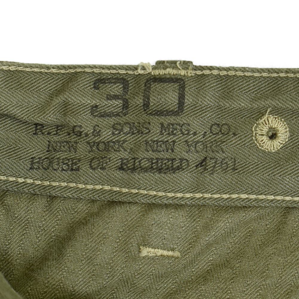 コリンボ (COLIMBO) USMC P-44 HBT UTILITY TROUSERS =PLAIN= トレンチ