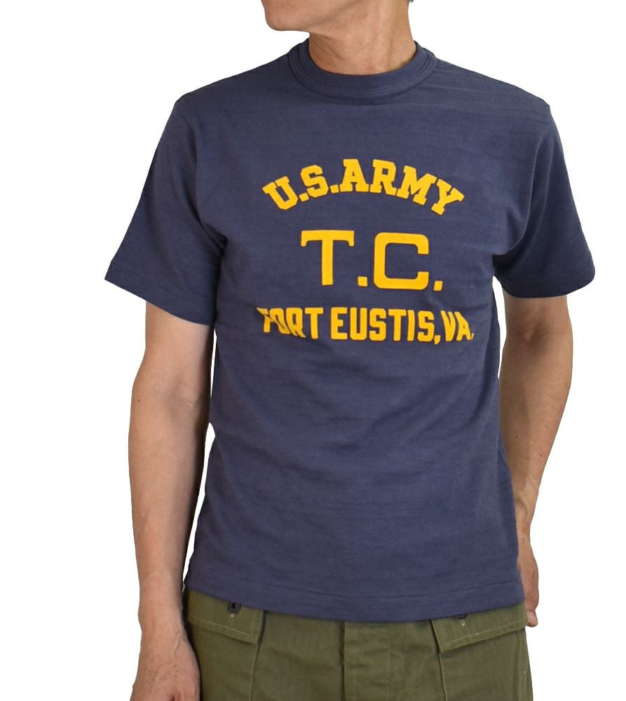 ウエアハウス (WAREHOUSE) Lot 4601 FORT EUSTIS 半袖プリントTシャツ フロッキープリント 4601