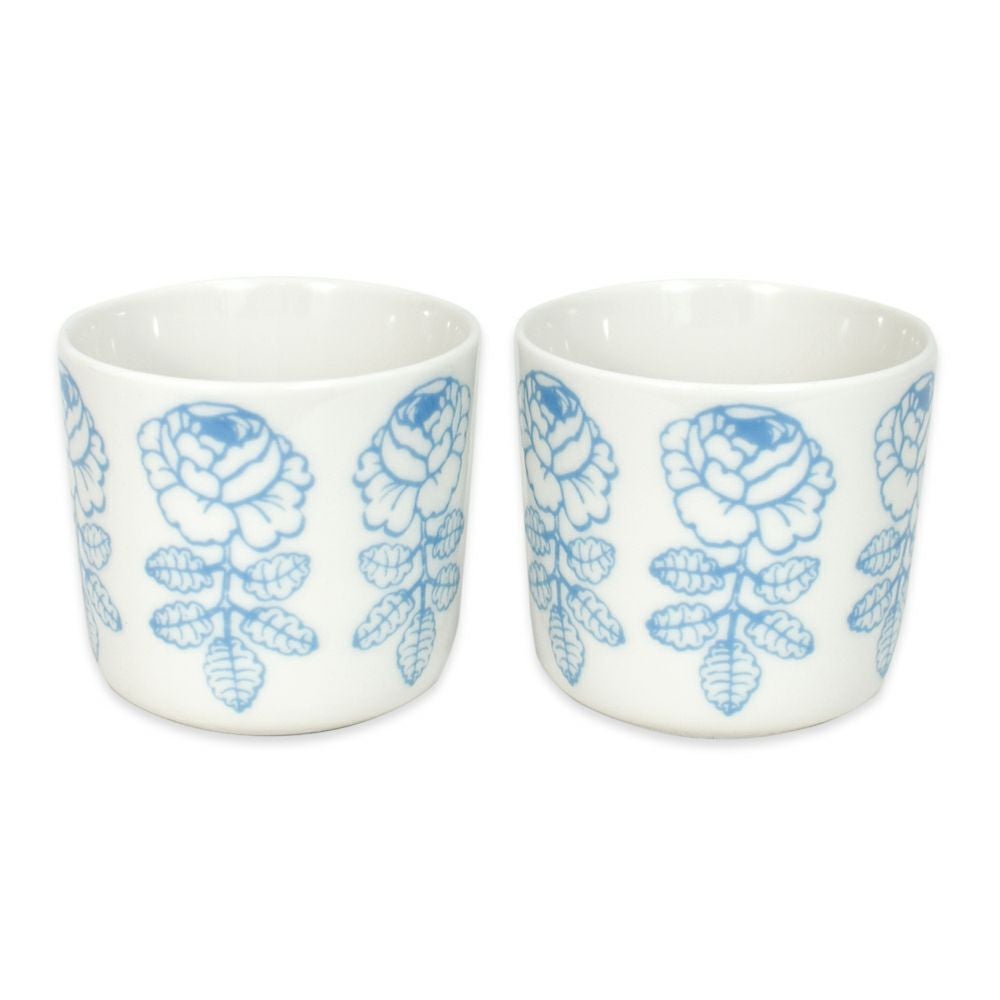 マリメッコ (marimekko) Vihkiruusu コーヒーカップセット (ハンドルなし) 食器 2個セット ギフトボックス ペア 持ち手なし ヴィヒキルース ウェディングローズ 200ml 52259-4-74961 52259474961