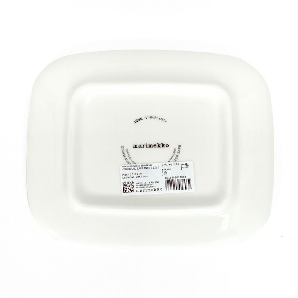 マリメッコ (marimekko) Vihkiruusu プレート 12×15cm 食器 ギフト ヴィヒキルース ウエディングローズ プレート お皿 52259-4-74791 52259474791