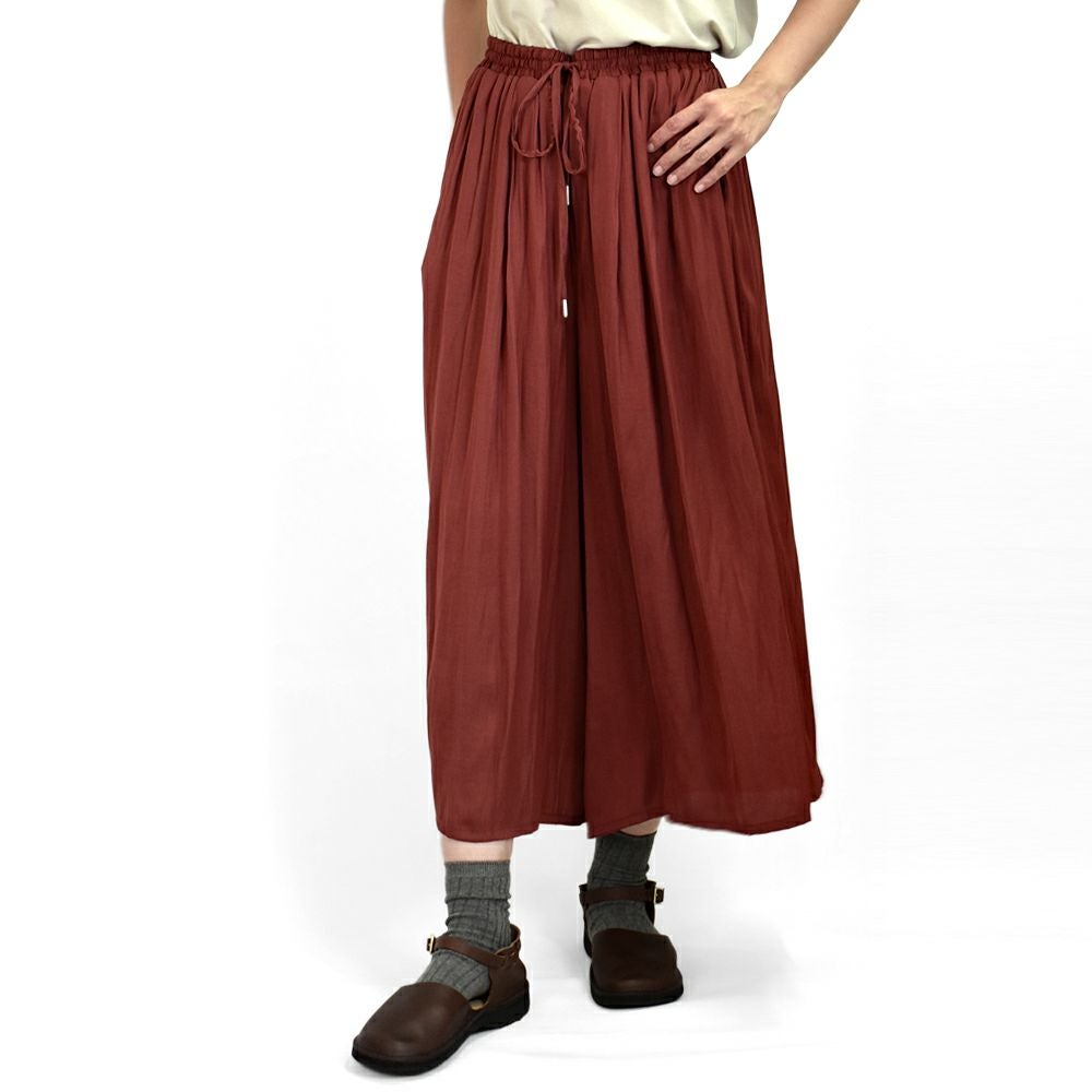 ソソット (sosotto) アンティークサテンギャザーワイドパンツ ペチパンツ 42552116