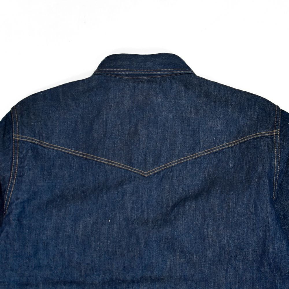 デラックスウエア (DELUXEWARE) SADDLE MASTER 長袖シャツ ウエスタンデニムシャツ リネンデニム 7500