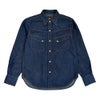 デラックスウエア (DELUXEWARE) SADDLE MASTER 長袖シャツ ウエスタンデニムシャツ リネンデニム 7500 INDIGO