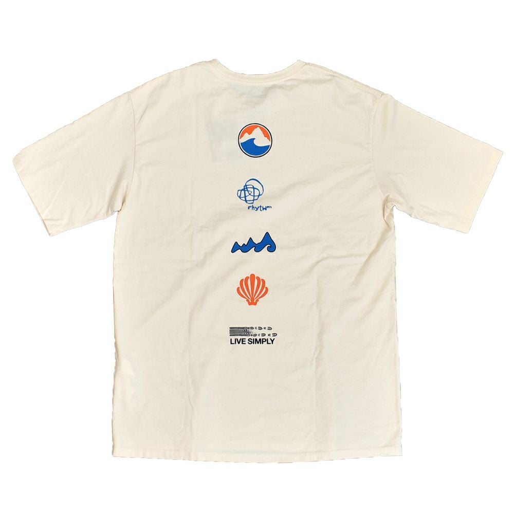 パタゴニア (PATAGONIA) メンズ ロング ウェイ ラウンド オーガニック Tシャツ M's Long Way Round Organic T-Shirt 半袖プリントTシャツ 37826 UDNL(Undyed Natural)
