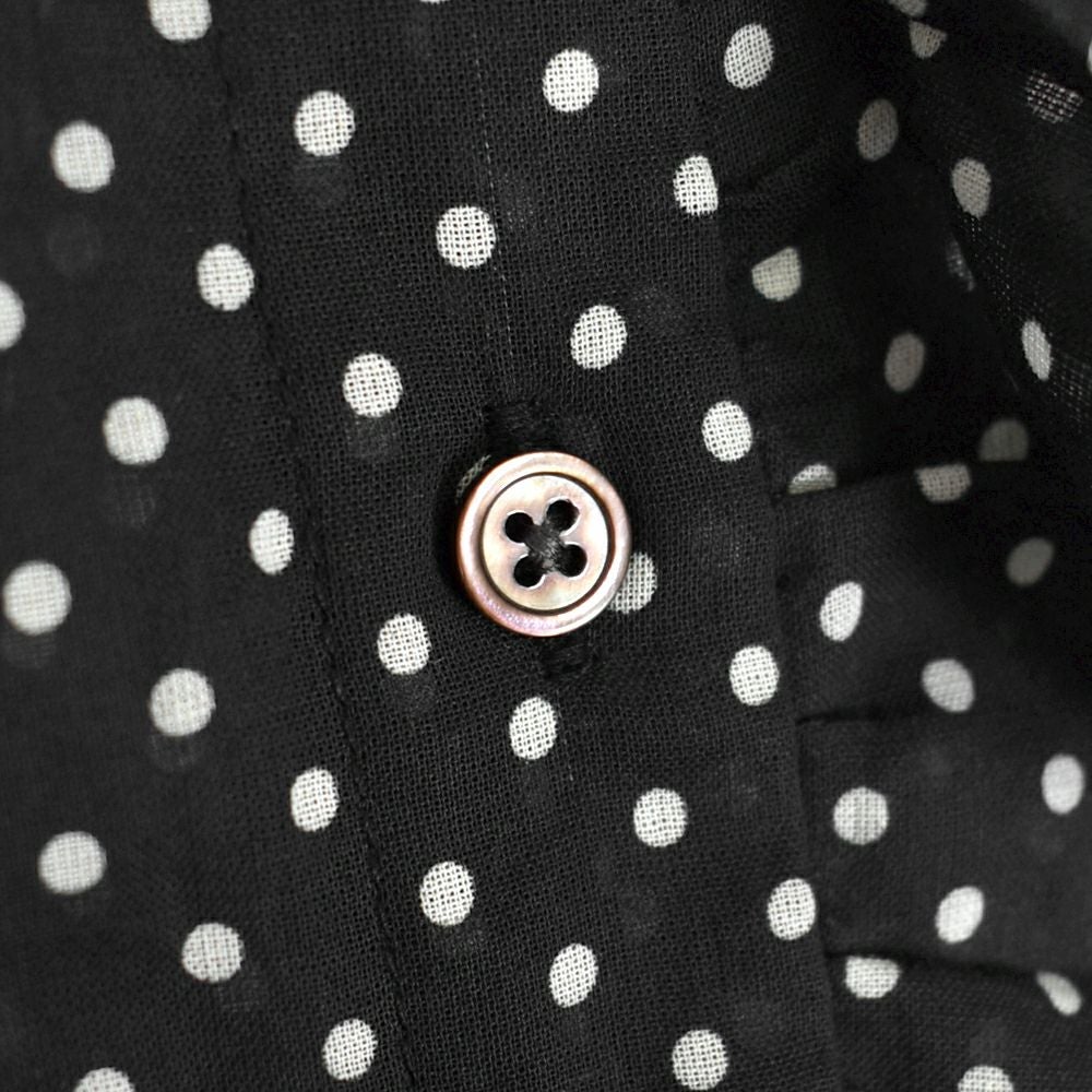 ポンデシャロン (PONT DE CHALONS) ドットptアシメフリルブラウス ドット柄シャツ 22551011